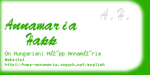 annamaria happ business card